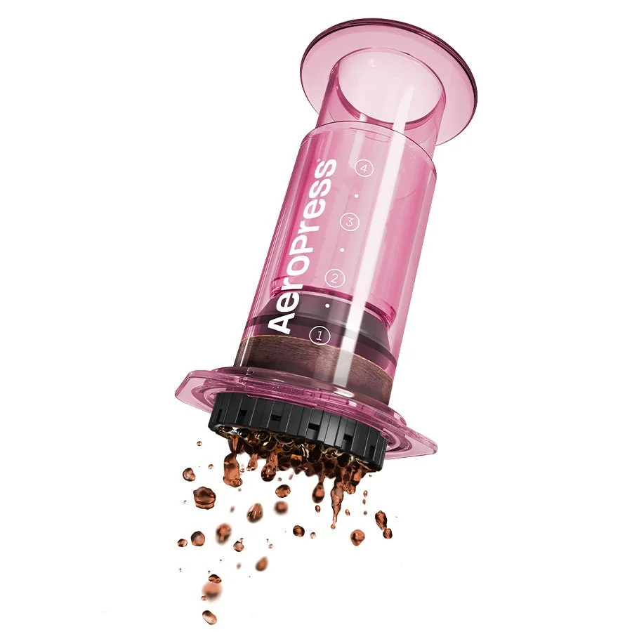 AeroPress エアロプレス　ピンク Amazon.com: AeroPress Clear Pink Coffee Press - All-in-One French